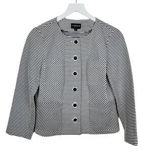 J'Envie New York Stretch Seersucker French Girl Boxy Blazer - Size 4
